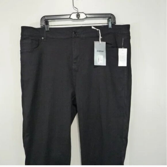 AVENUE SIZE 20 STRETCH JEANS BLACK BUTTER DENIM - Picture 2 of 9
